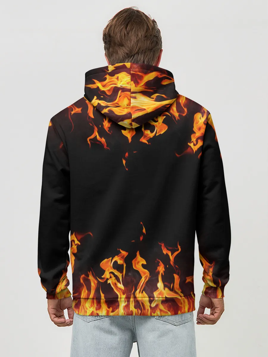 Худи мужской база хлопок / FIRE | ОГОНЬ