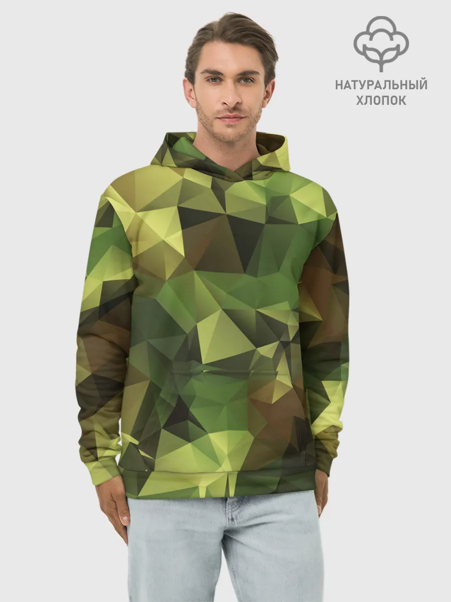 Худи мужской база хлопок / МИЛИТАРИ