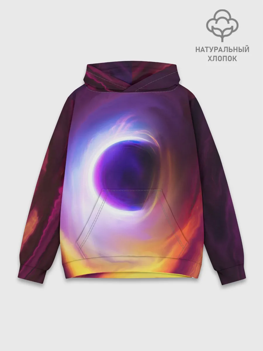 Худи мужской база хлопок / ЧЁРНАЯ ДЫРА