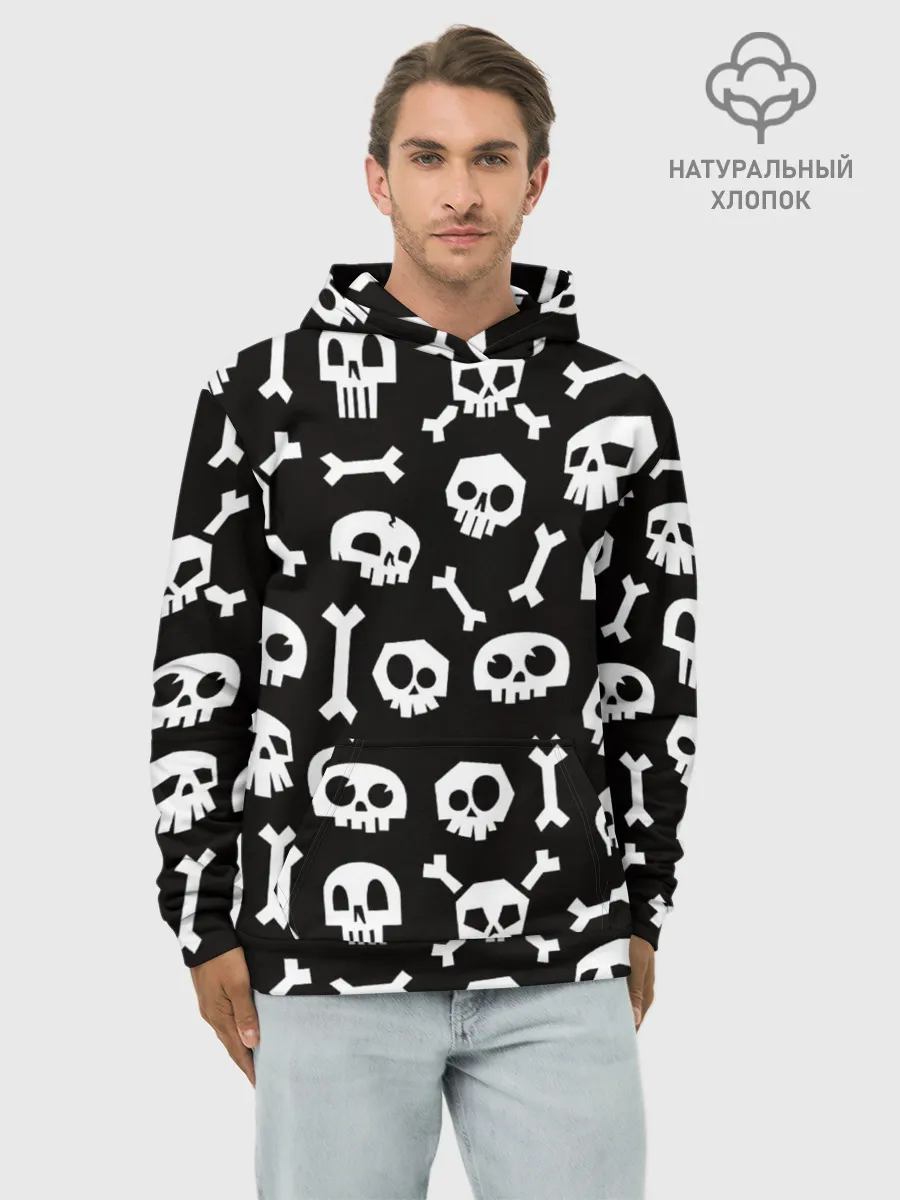 Худи мужской база хлопок / Черепушки