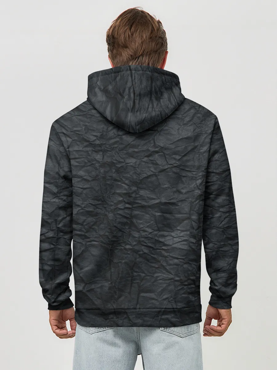 Худи мужской база хлопок / Черная Бумага