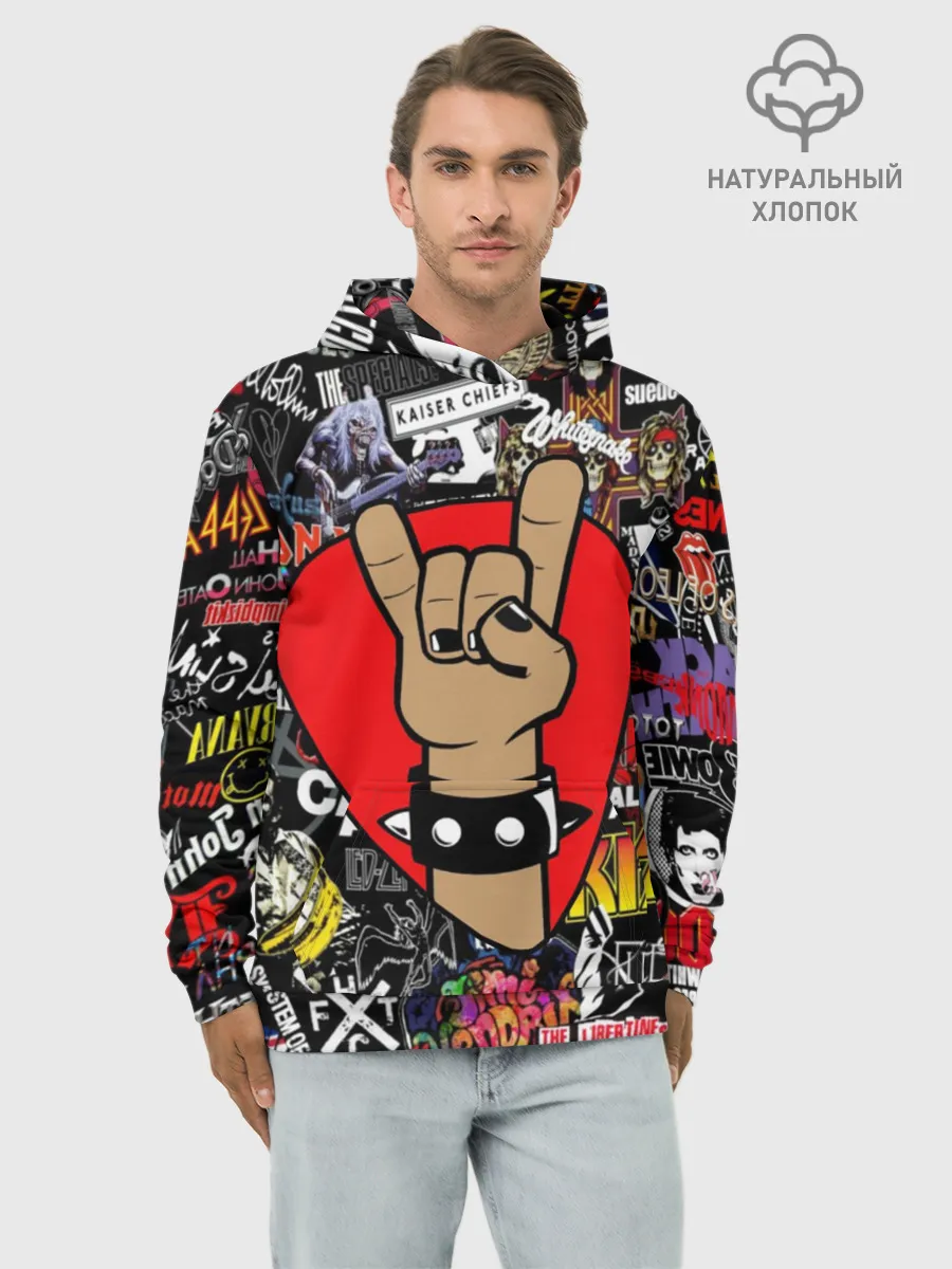 Худи мужской база хлопок / Rock | Логотипы