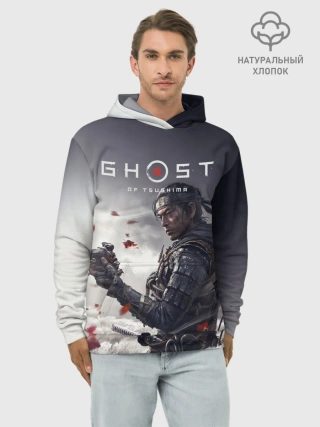 Худи мужской база хлопок / Ghost of Tsushima