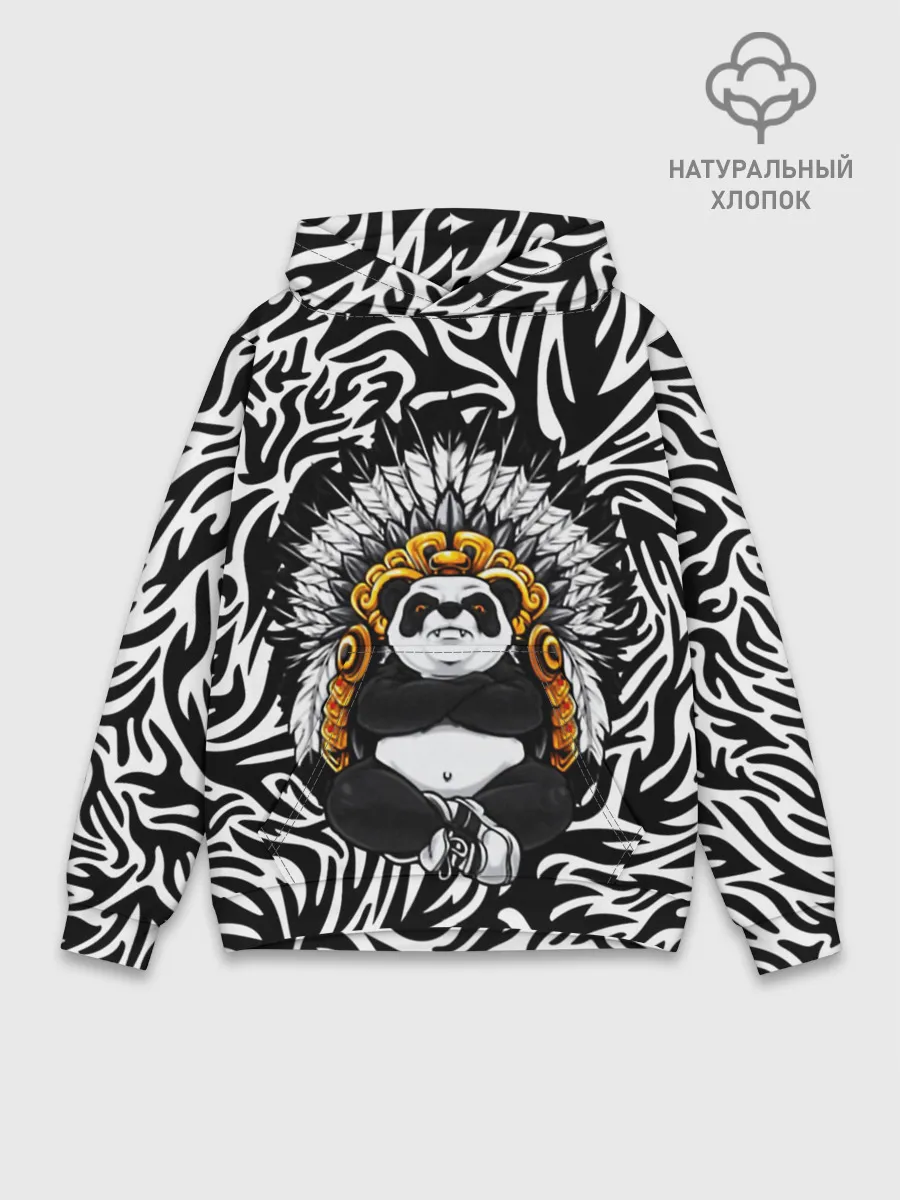 Худи мужской база хлопок / Мудрая Панда