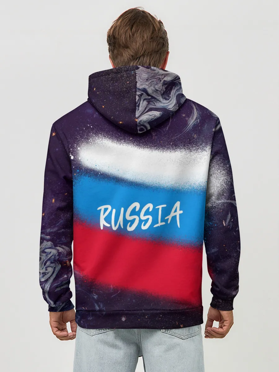 Худи мужской база хлопок / Russia Bear