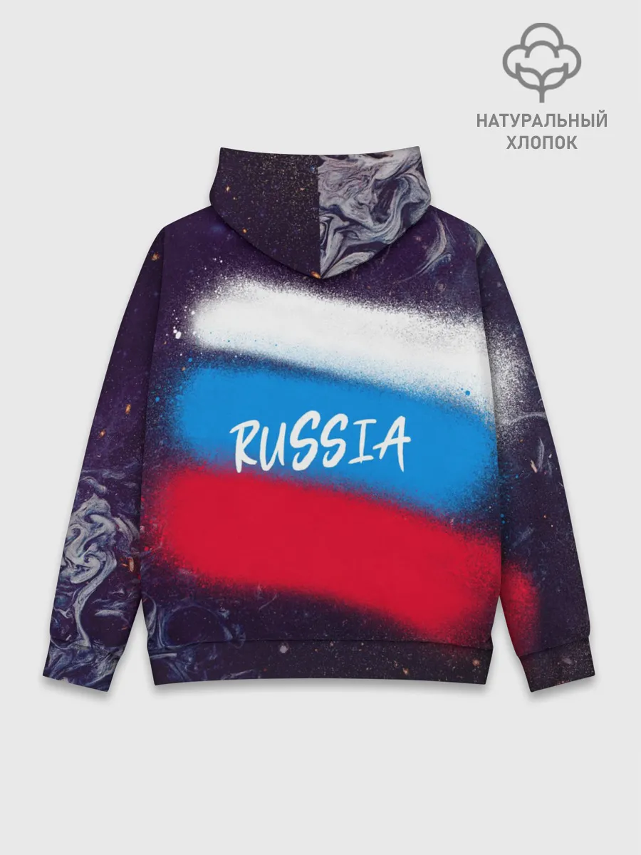 Худи мужской база хлопок / Russia Bear