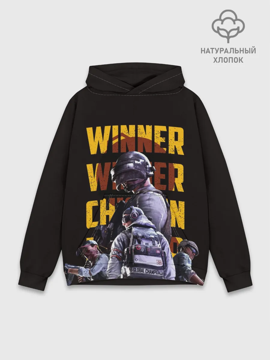 Худи мужской база хлопок / PUBG | Winner Chicken