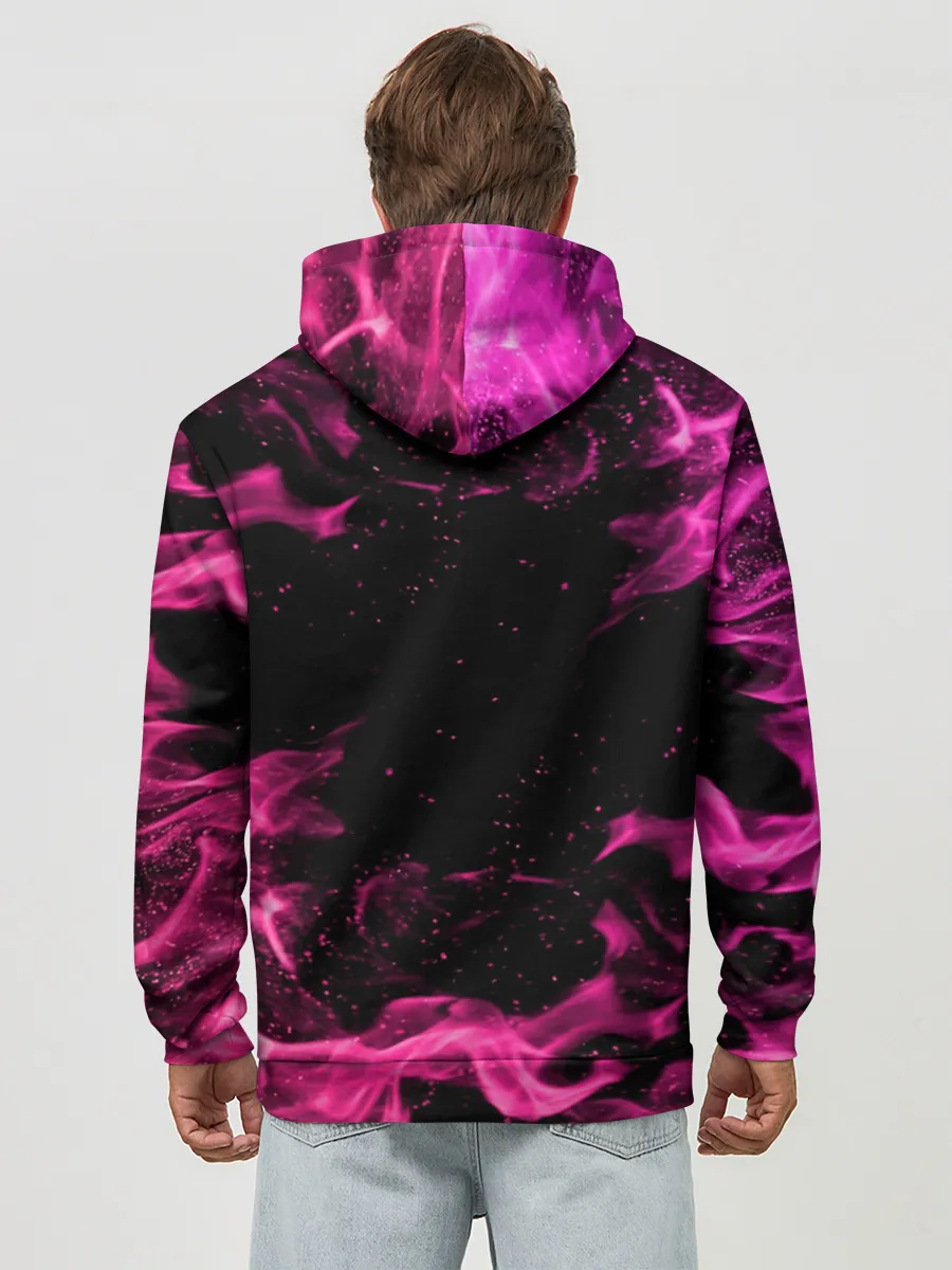 Худи мужской база хлопок / ОГОНЬ НЕОН