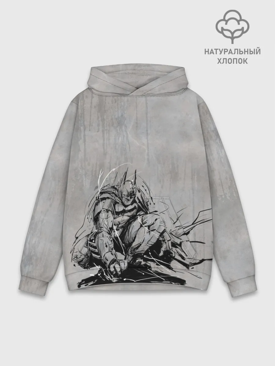 Худи мужской база хлопок / Batman: Arkham Knight