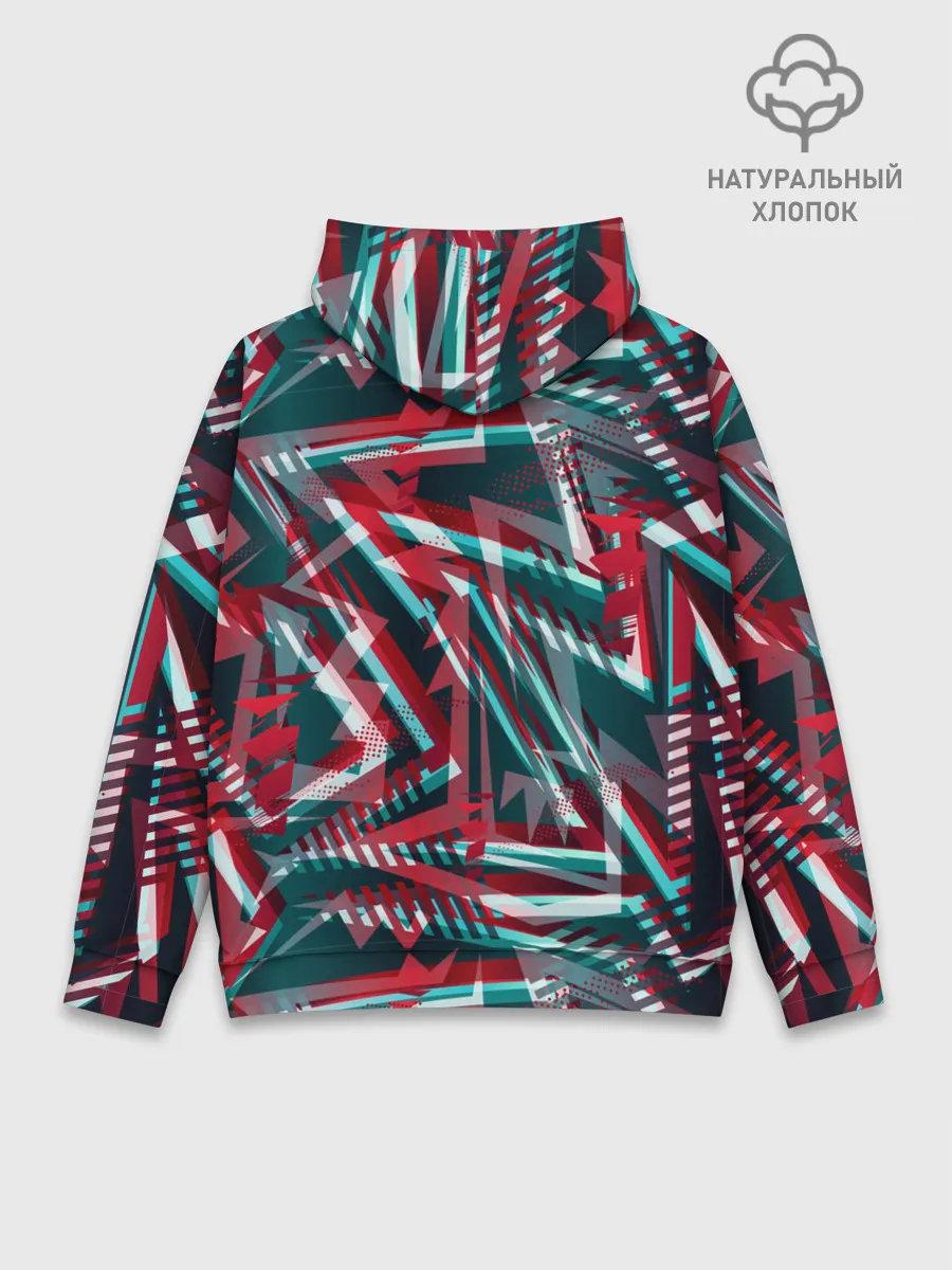 Худи мужской база хлопок / Glitch микс