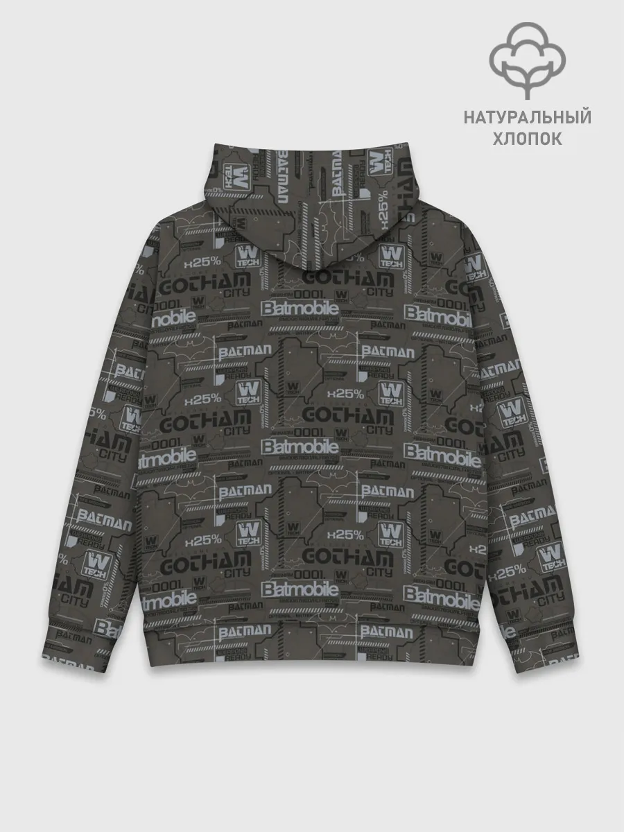 Худи мужской база хлопок / Gotham City pattern