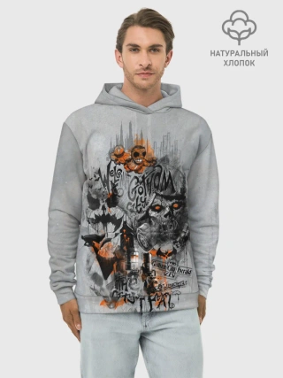 Худи мужской база хлопок / City Of Fear