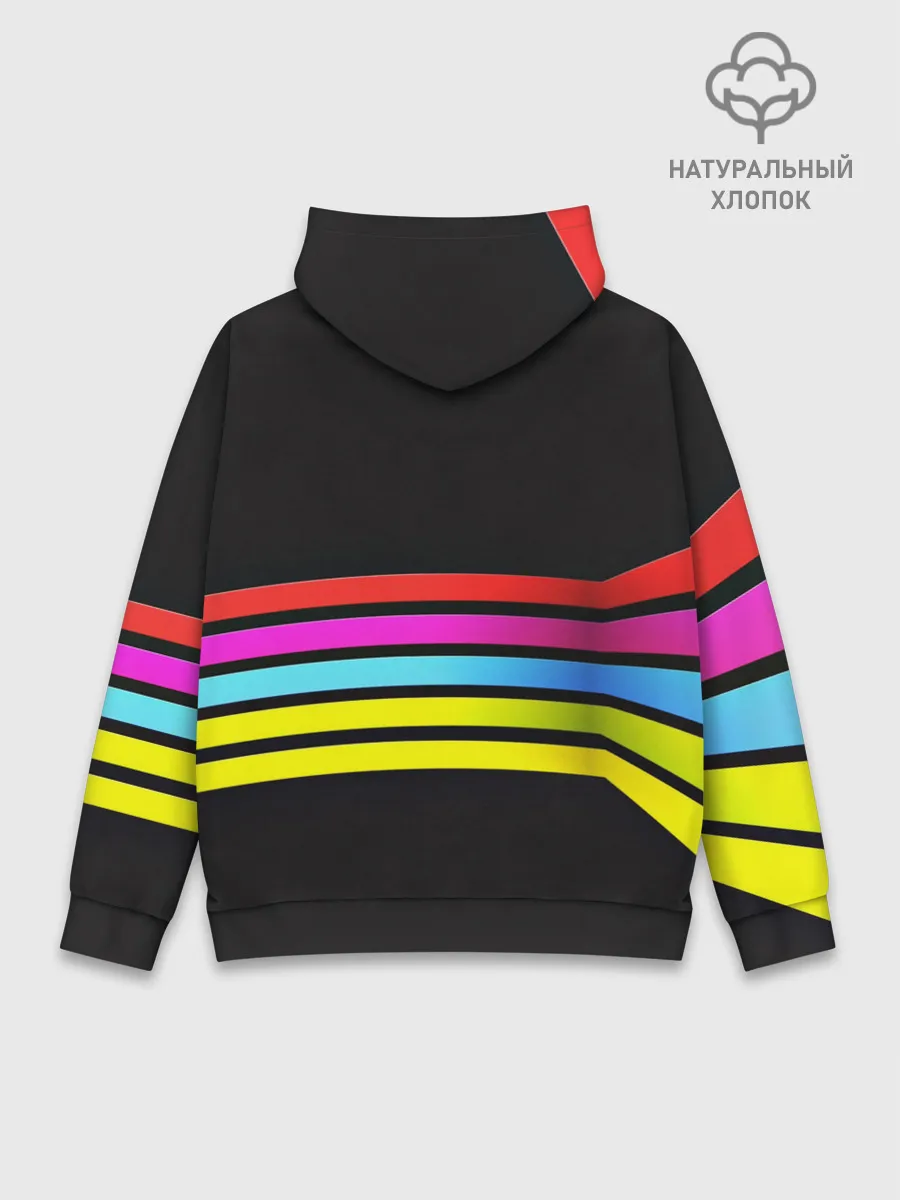 Худи мужской база хлопок / NEON GEOMETRY