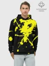 Худи мужской база хлопок / Хвост Феи желтые брызги