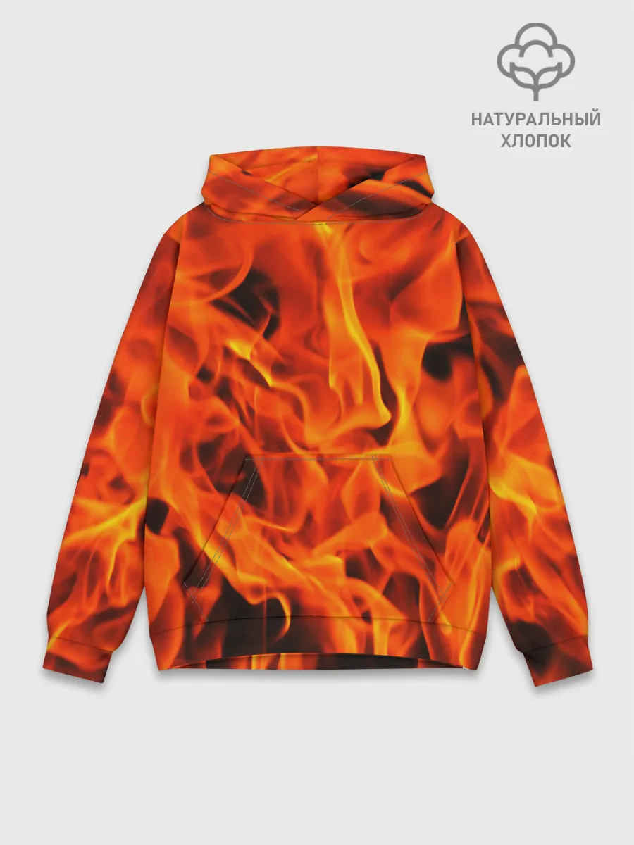 Худи мужской база хлопок / ОГОНЬ