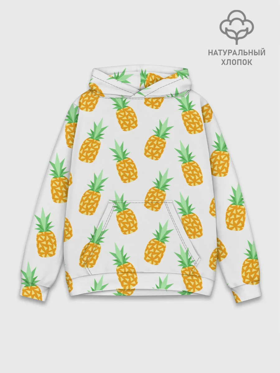 Худи мужской база хлопок / Ананасы.