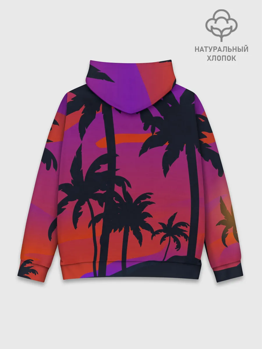 Худи мужской база хлопок / Тропический пляж