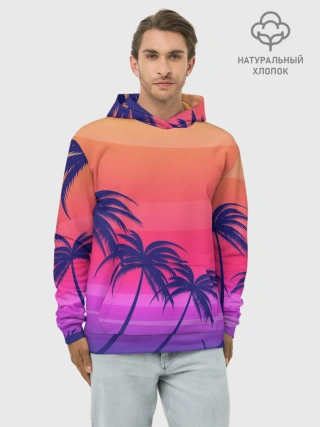 Худи мужской база хлопок / Очеровательный закат