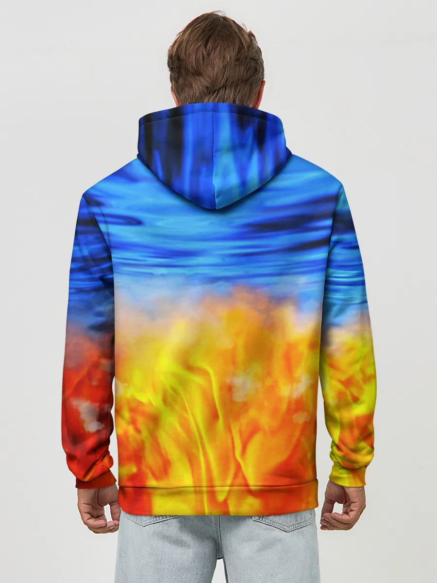 Худи мужской база хлопок / ЛЕД И ПЛАМЯ