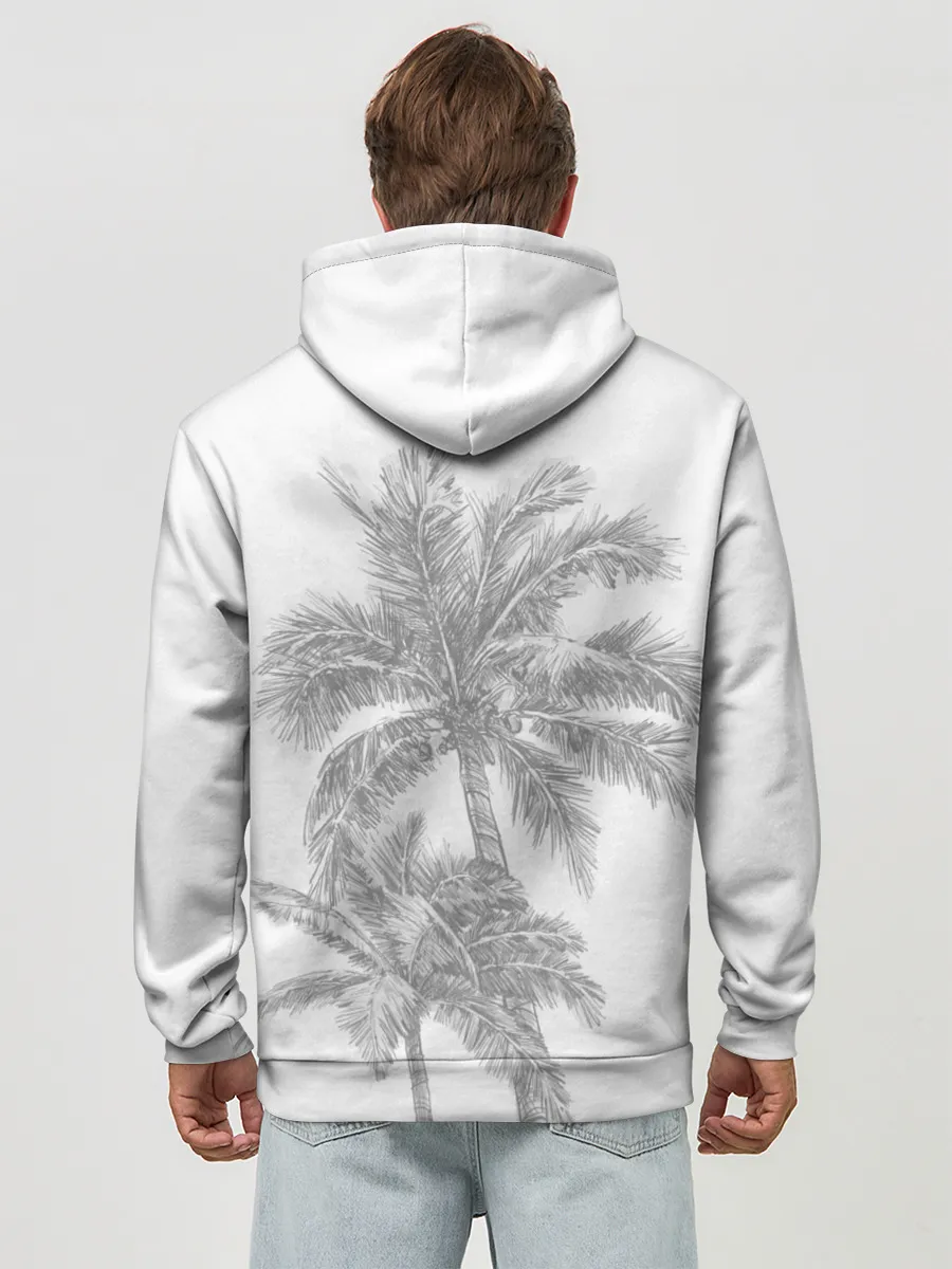Худи мужской база хлопок / Пальмы над головой