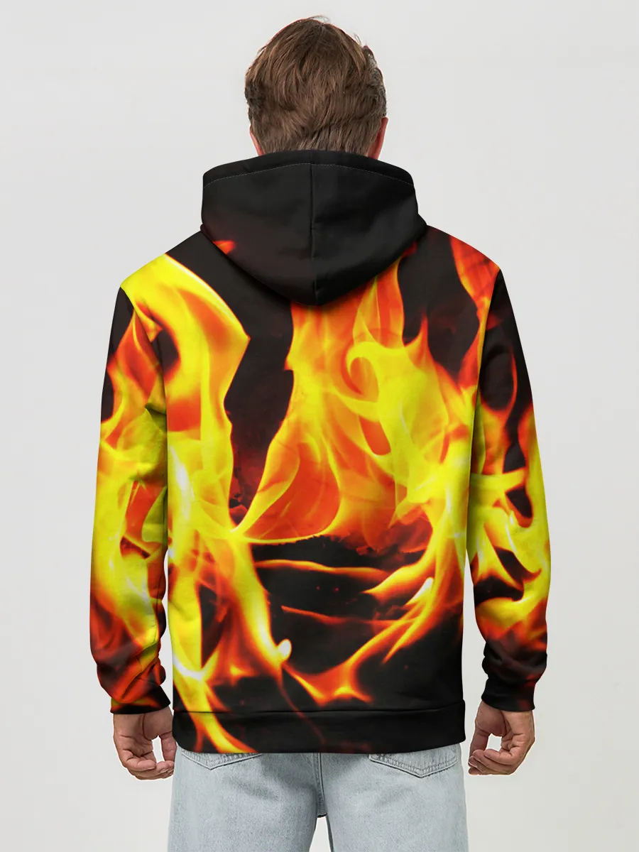 Худи мужской база хлопок / В ОГНЕ