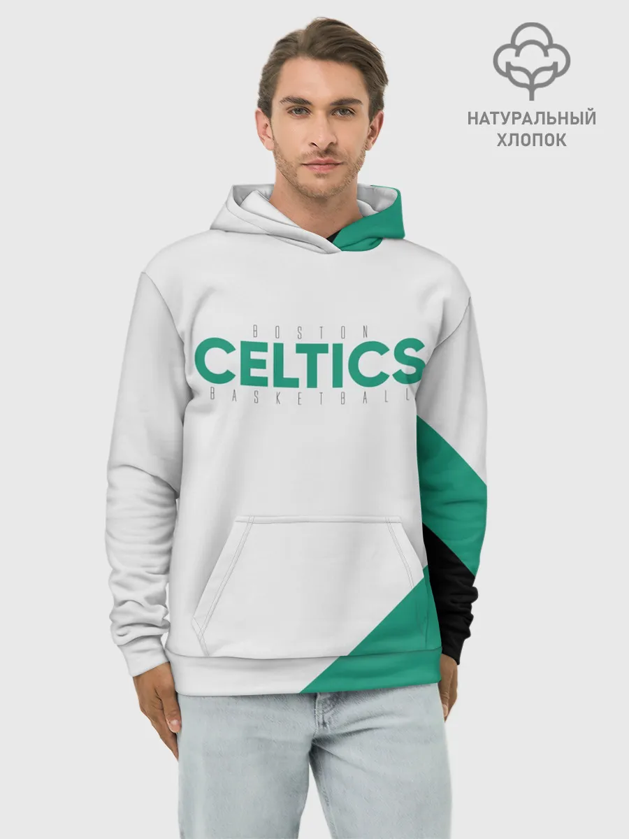 Худи мужской база хлопок / BOSTON CELTICS