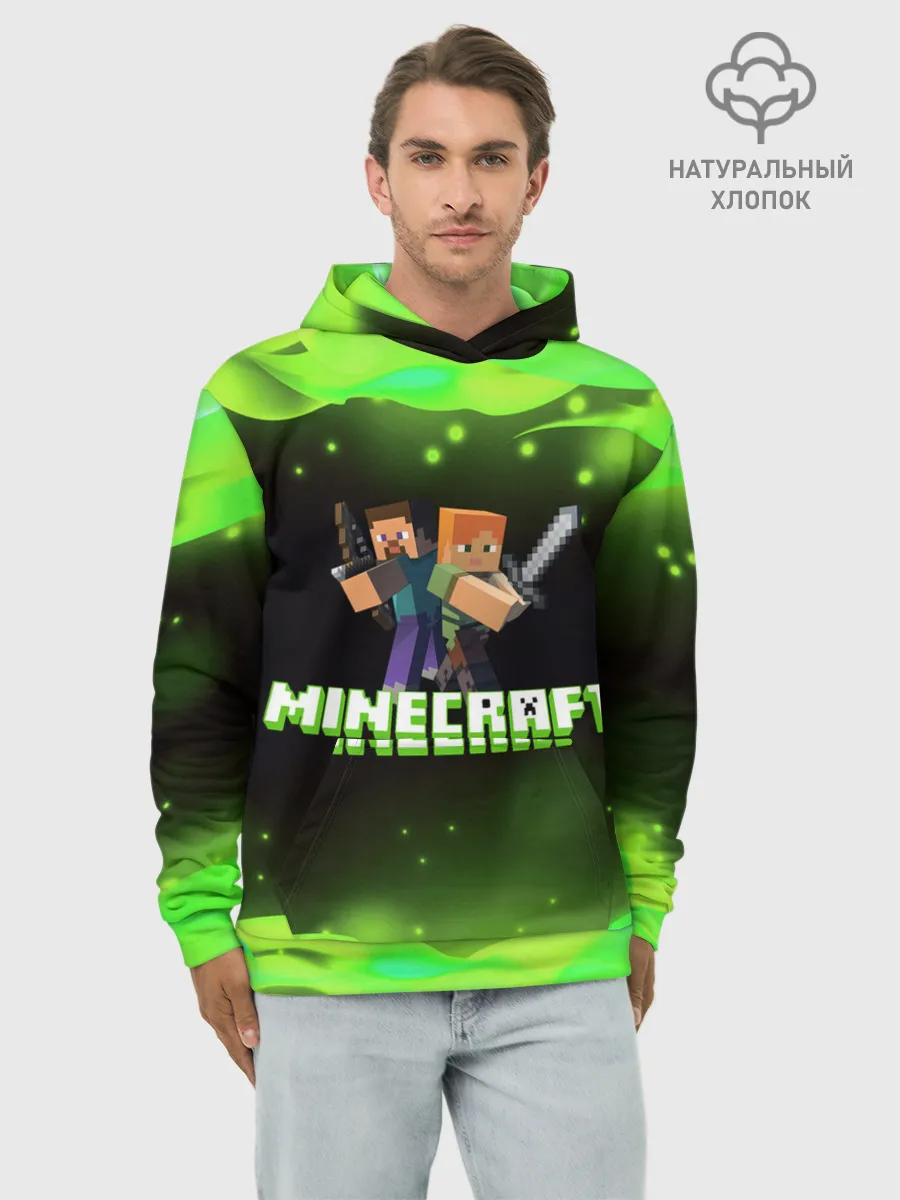 Худи мужской база хлопок / Minecraft 1