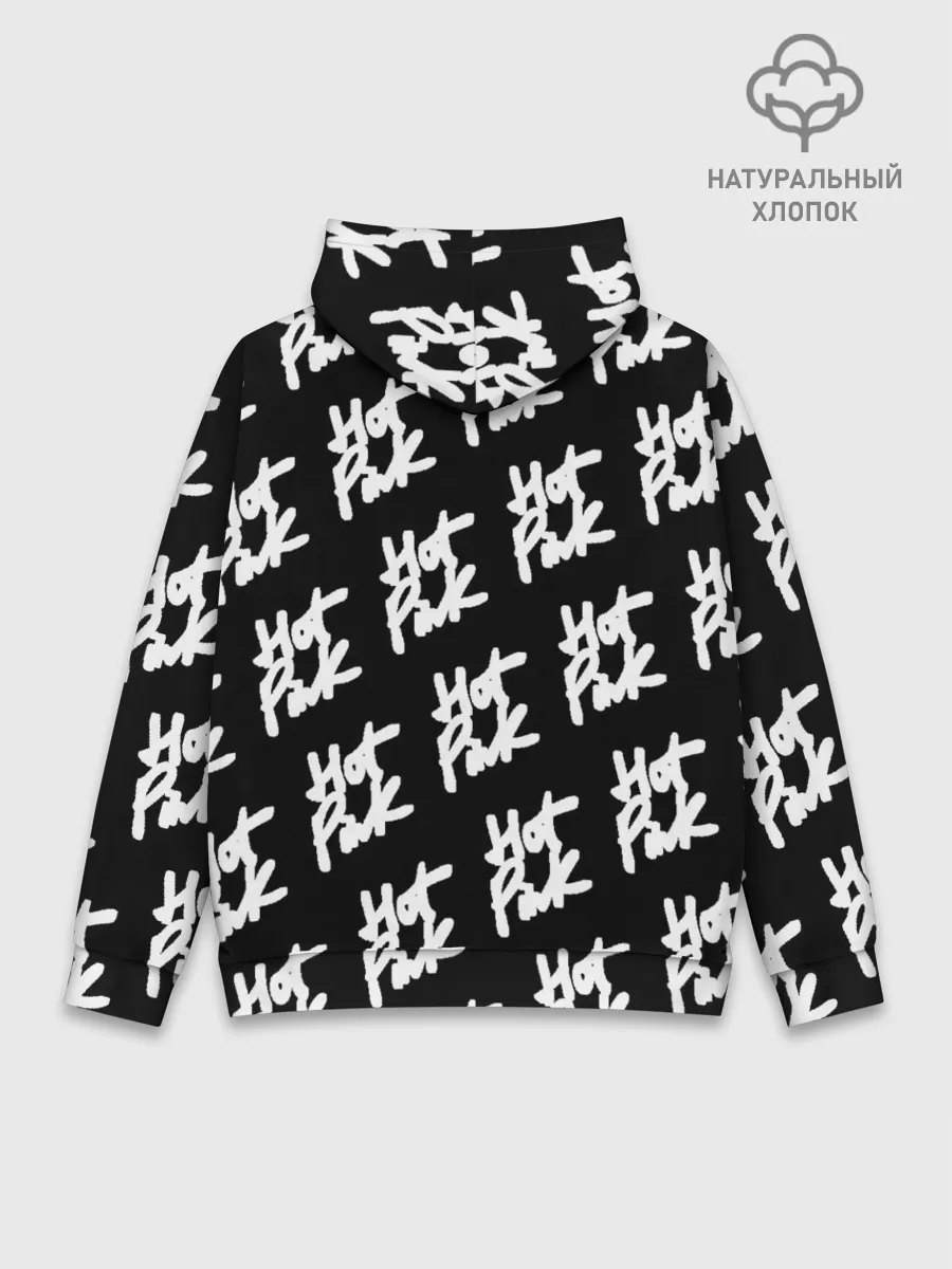 Худи мужской база хлопок / HOT PINK