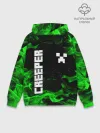 Худи мужской база хлопок / MINECRAFT CREEPER