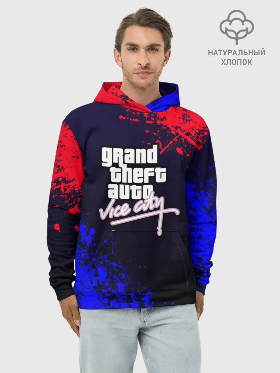 Худи мужской база хлопок / Gta Vice city