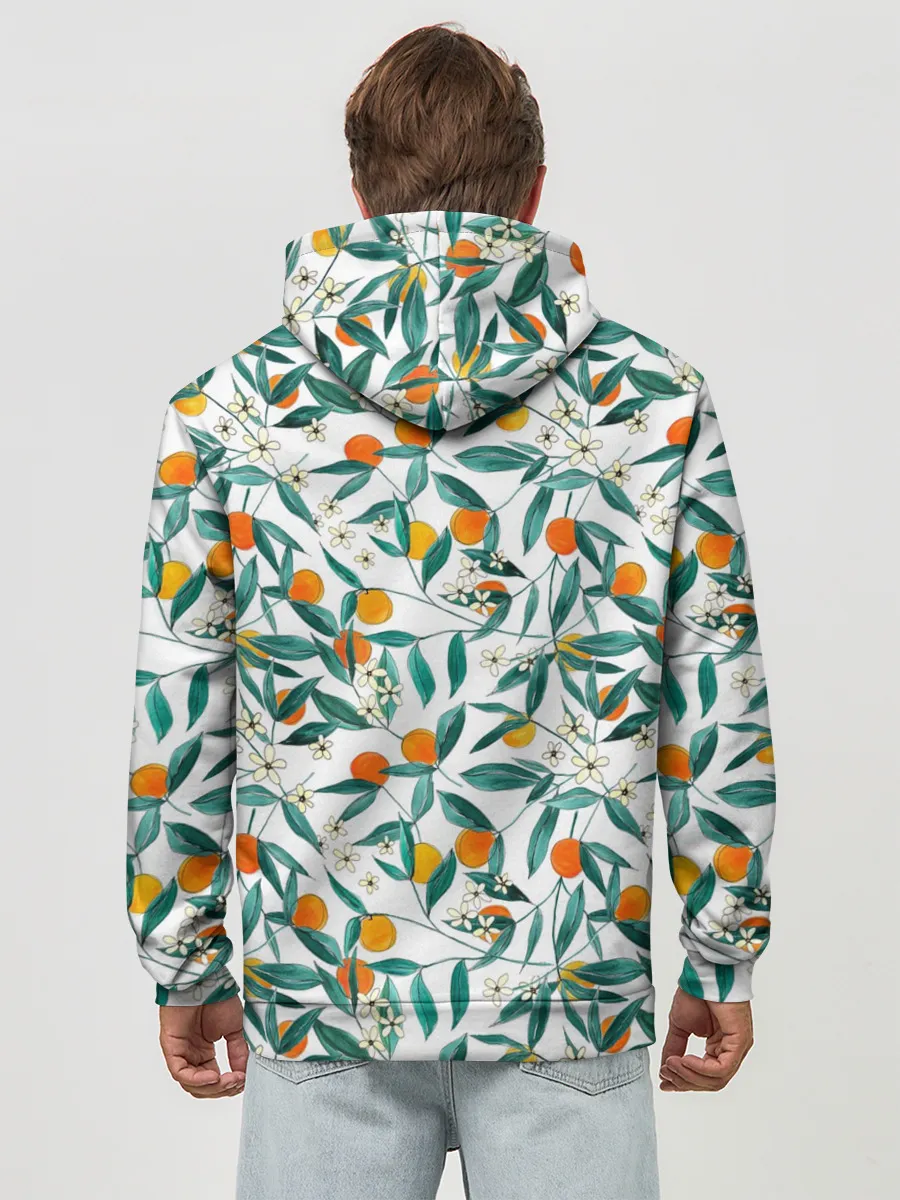 Худи мужской база хлопок / Оранжевое лето