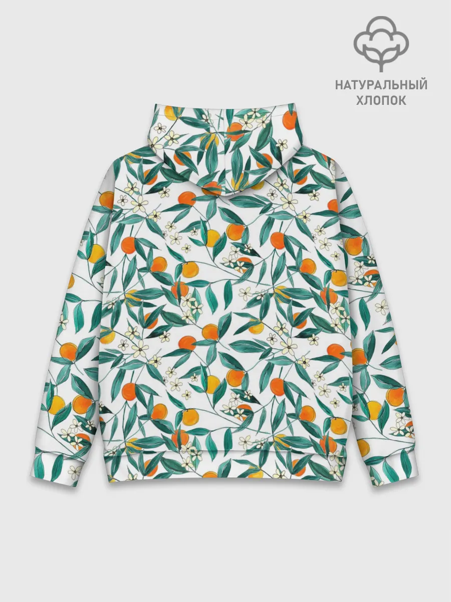 Худи мужской база хлопок / Оранжевое лето