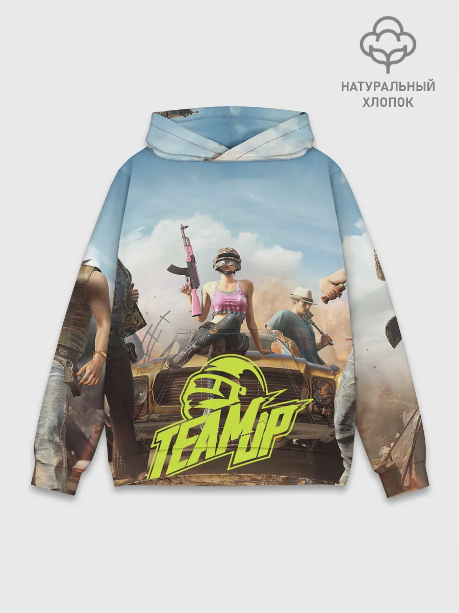 Худи мужской база хлопок / PUBG team up