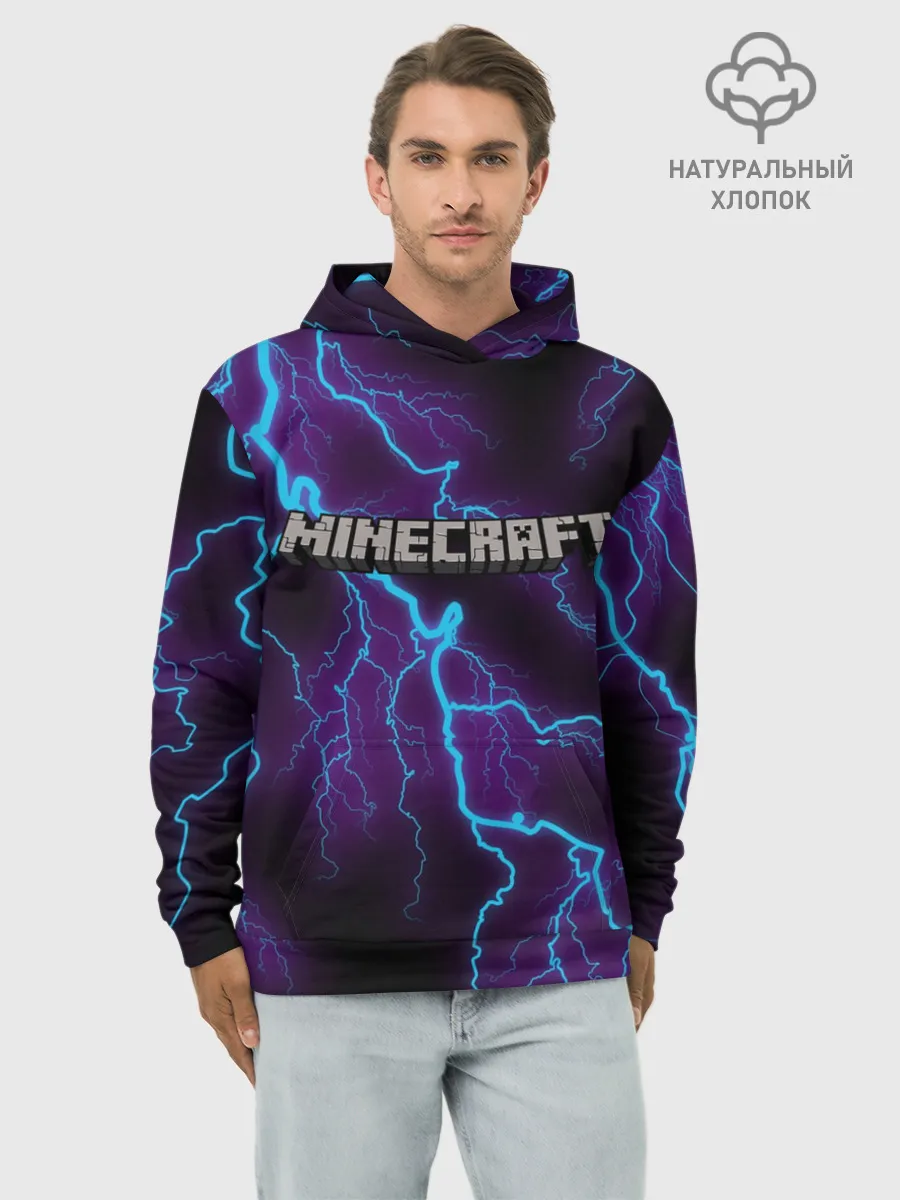 Худи мужской база хлопок / MINECRAFT