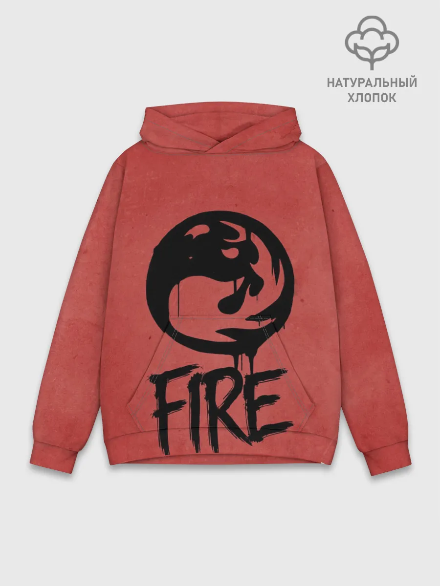 Худи мужской база хлопок / Emblems Fire