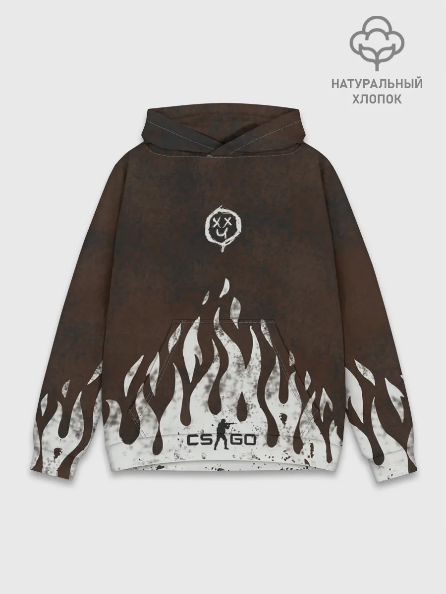Худи мужской база хлопок / cs:go - Оксидное пламя