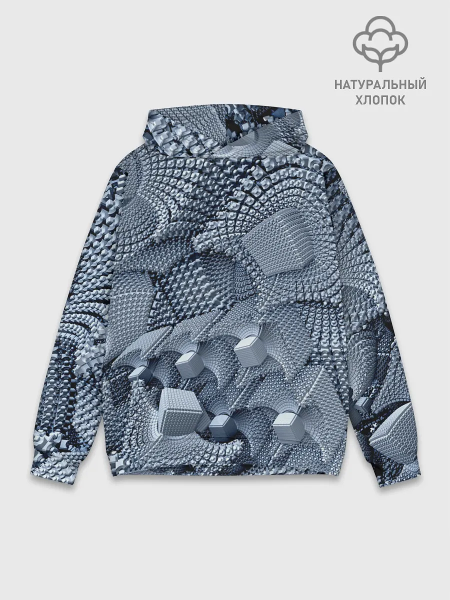 Худи мужской база хлопок / GREY