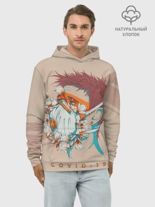 Худи мужской база хлопок / Коронавирус