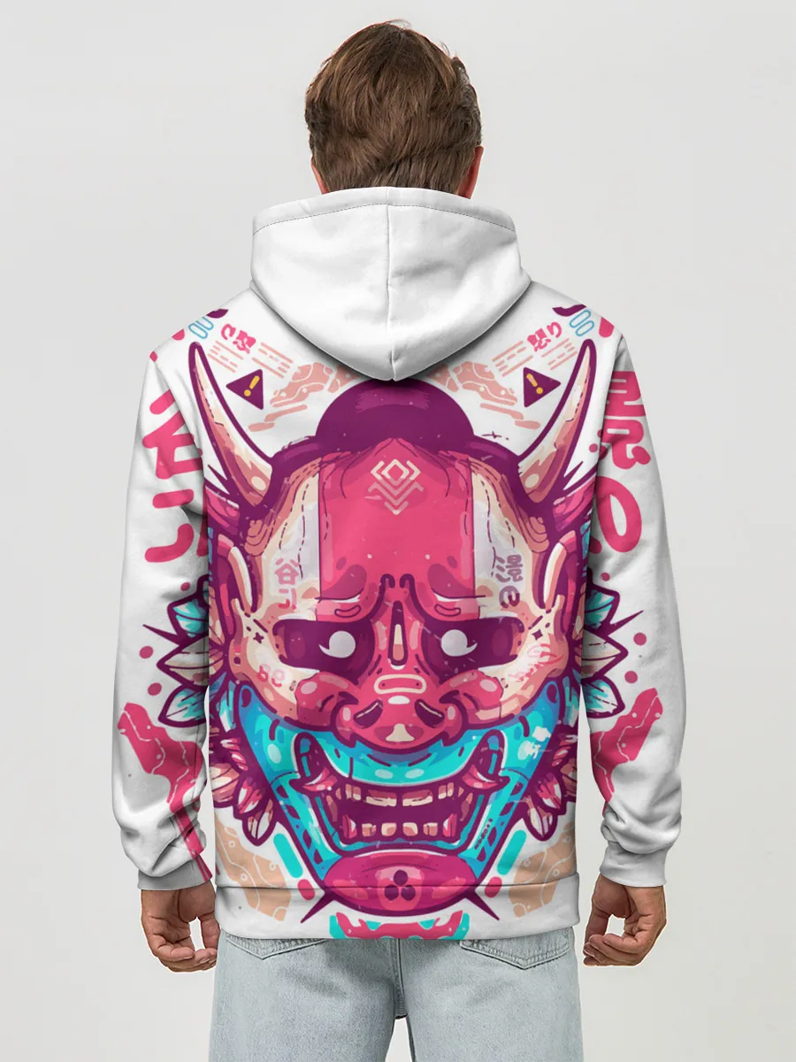 Худи мужской база хлопок / Маска Ханья светлая