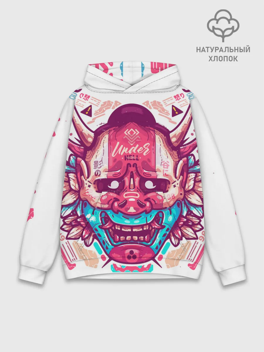 Худи мужской база хлопок / Маска Ханья светлая