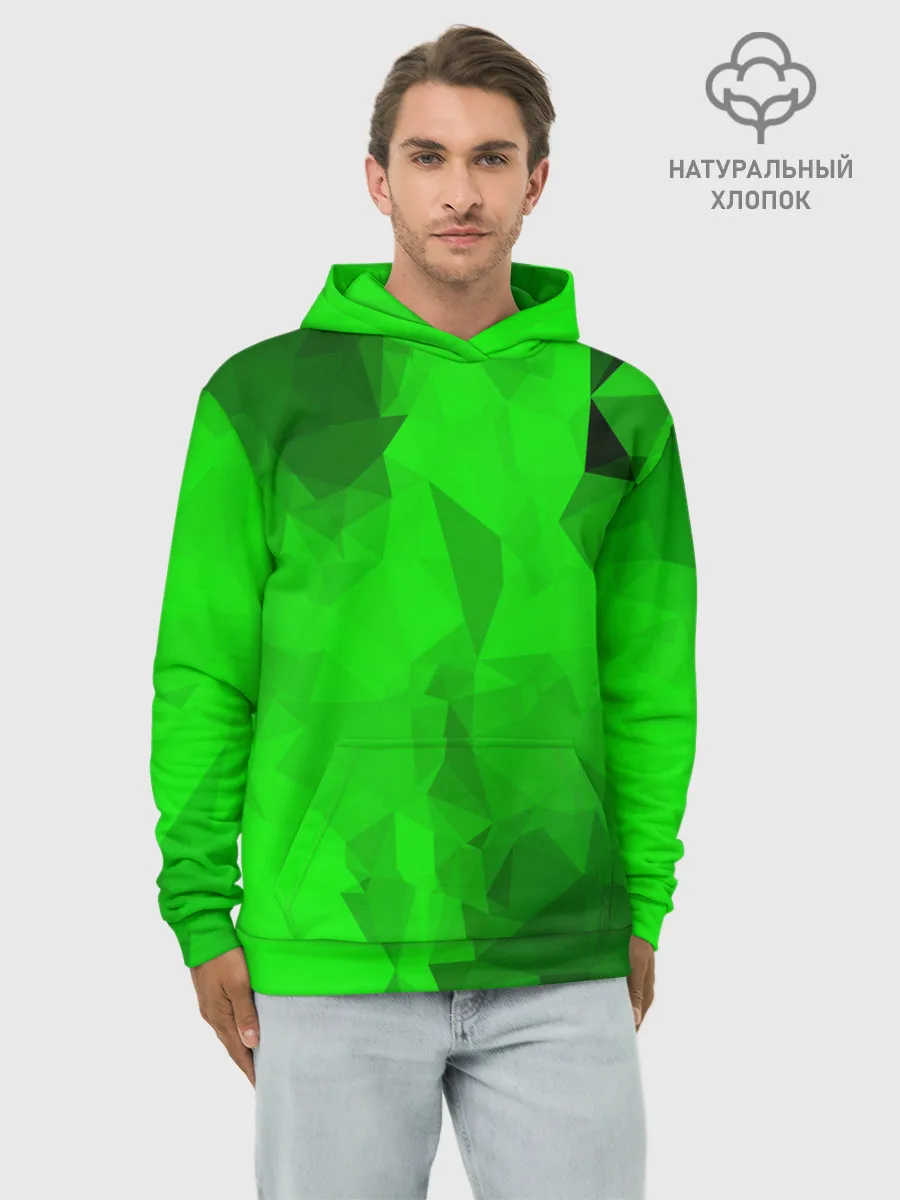 Худи мужской база хлопок / GREEN