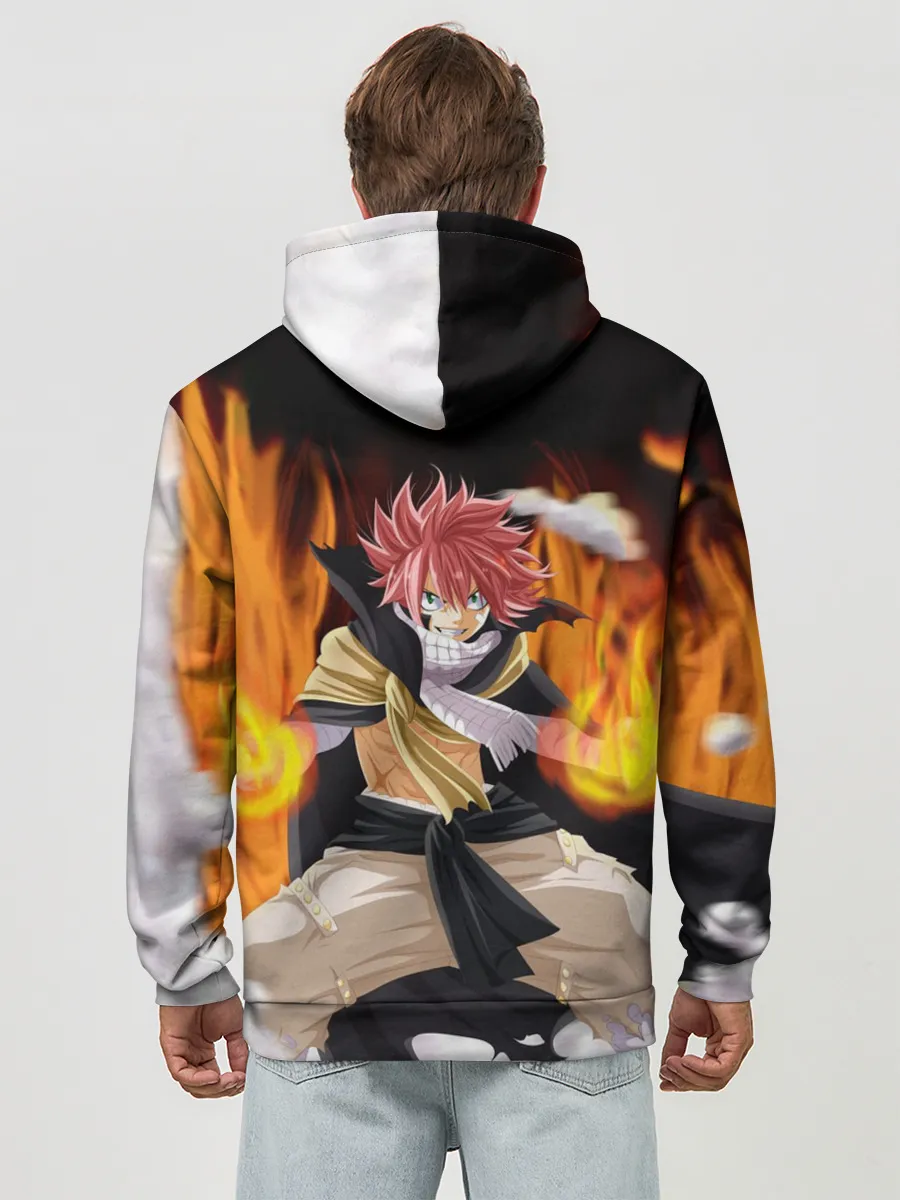 Худи мужской база хлопок / Fairy Tail воинственный Нацу