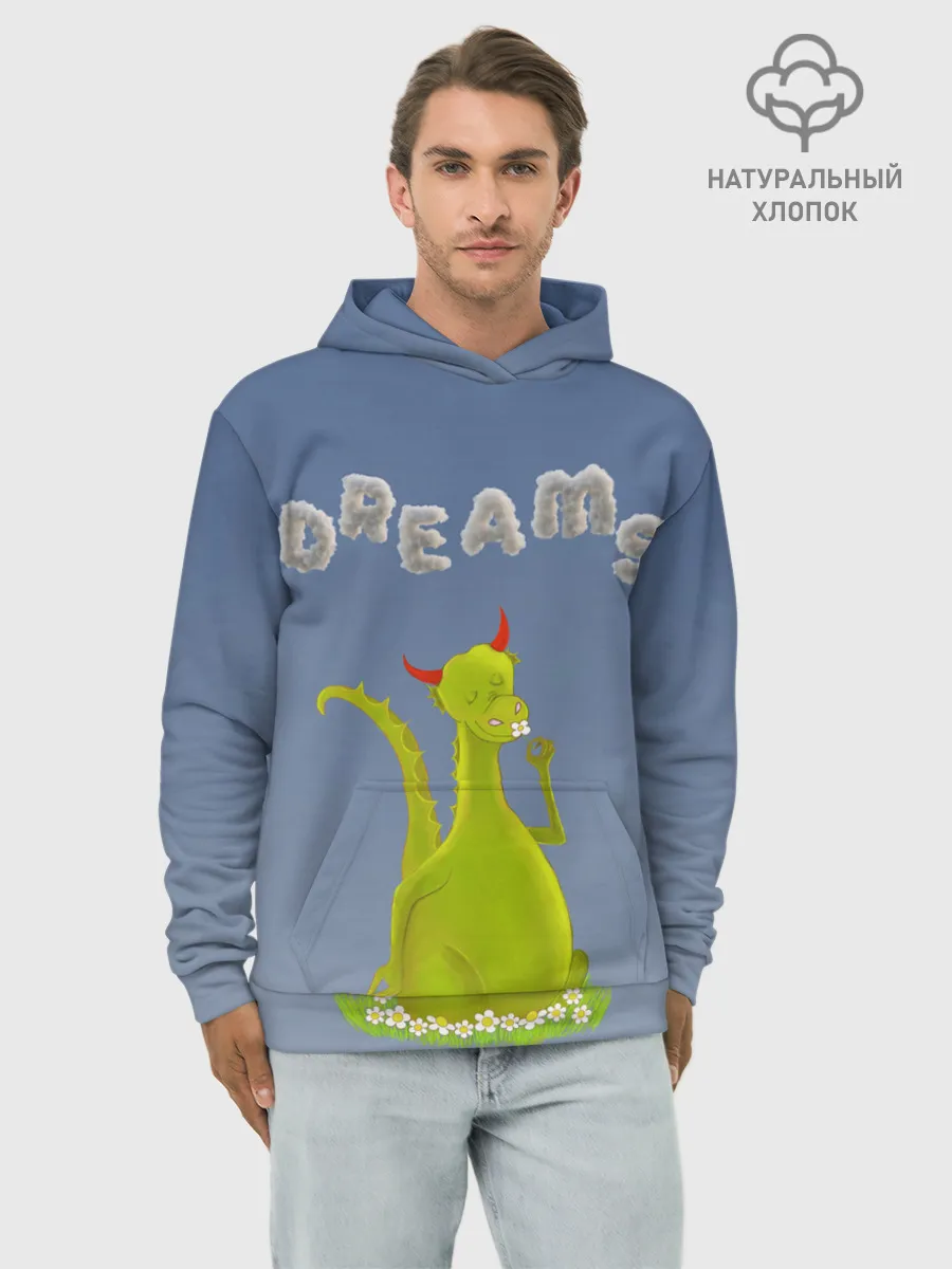 Худи мужской база хлопок / Dragon Dreams