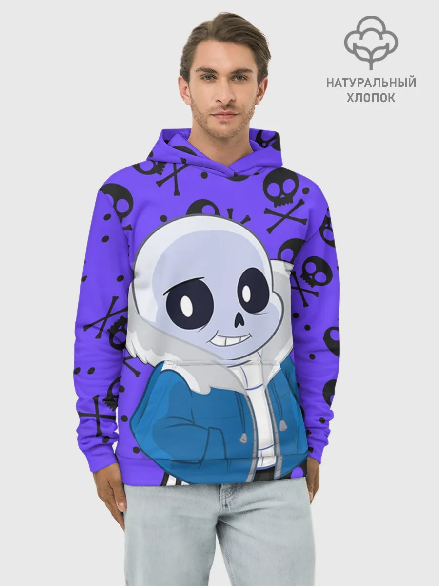 Худи мужской база хлопок / Санс | Undertale