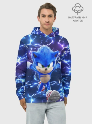 Худи мужской база хлопок / Sonic | Соник