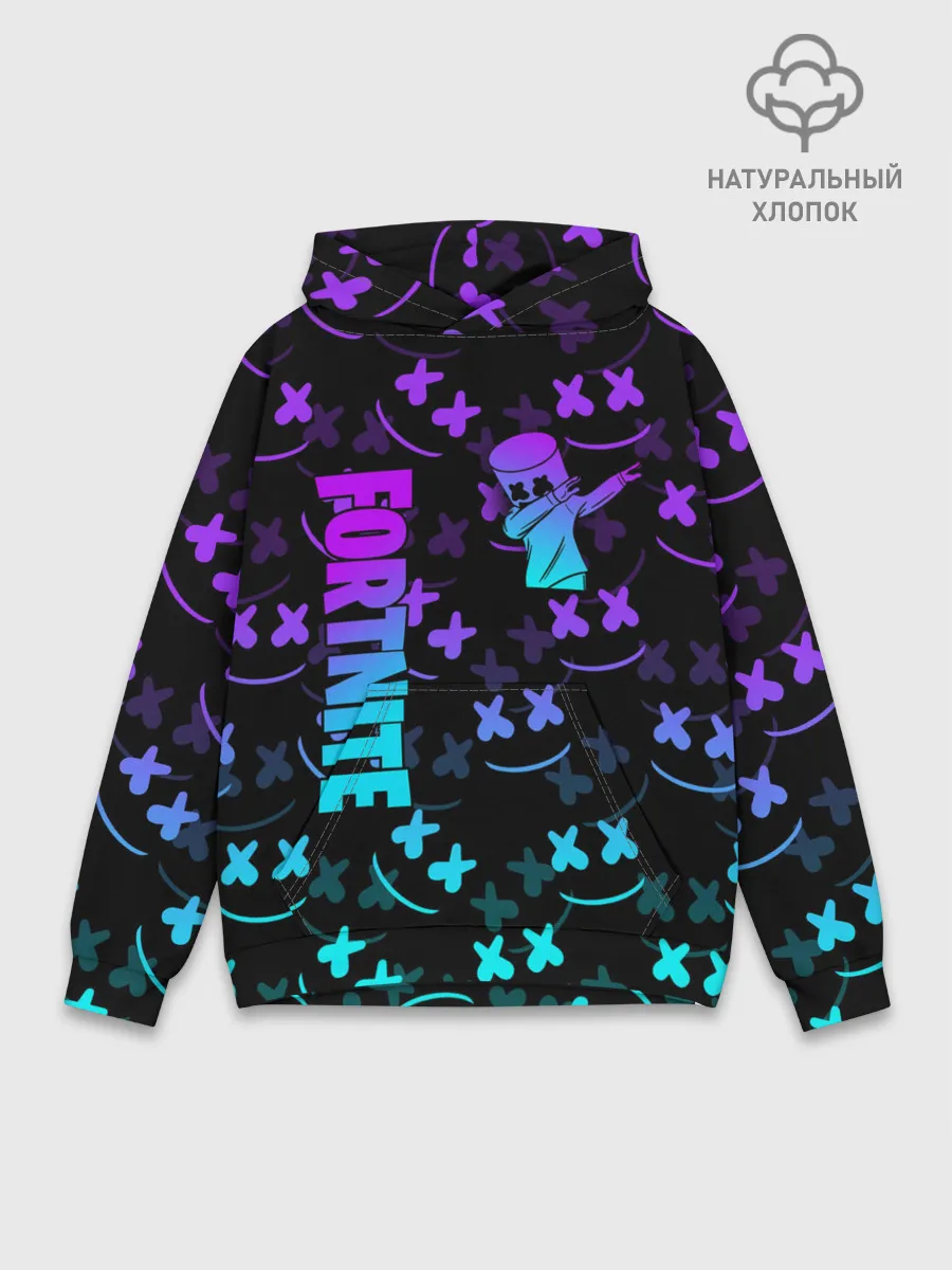 Худи мужской база хлопок / FORTNITE x MARSHMELLO | ФОРТНАЙТ