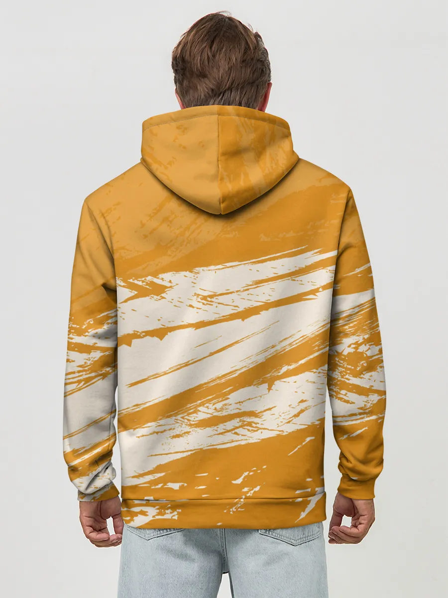 Худи мужской база хлопок / Хвост Феи оранжевые тона