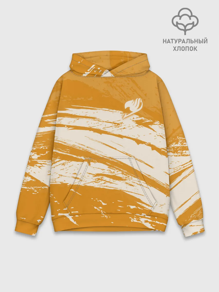 Худи мужской база хлопок / Хвост Феи оранжевые тона