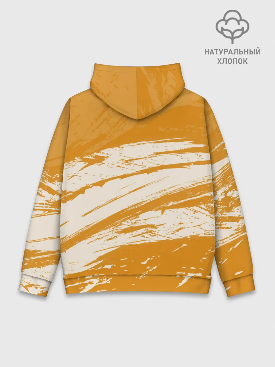 Худи мужской база хлопок / Хвост Феи оранжевые тона