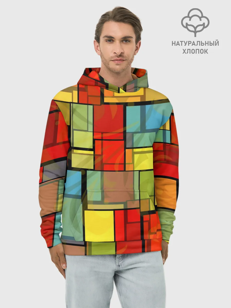 Худи мужской база хлопок / ГЕОМЕТРИЯ
